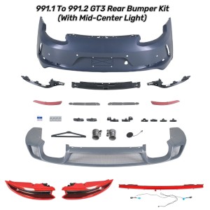 Porsche 911 2012-2016 991.1 to 991.2 GT3 Style Rear Bumper Body Kit with Tail Lights+Center Light - Free Shipping - ToSaver.com