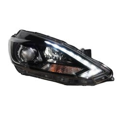 Xenon Headlight Assembly (Pair) for 2016 Nissan Sentra | Daytime Running Lights | 6000K Color Temperature