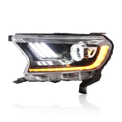 Pair of Xenon Headlights for 2015-2021 Ford Everest, Including Daytime Running Lights, 6000K