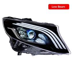 Pair of LED Laser Headlight Assemblies for Mercedes-Benz V-Class V260 and Vito 2014-2023