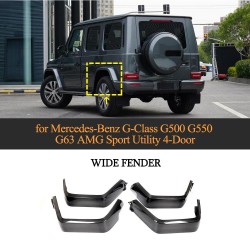 For Mercedes Benz G-Class G500 G550 G63 AMG W463 Dry Carbon Fiber Wheel Eyebrow Arch Trim Lips Fender Flares Protector 2019+