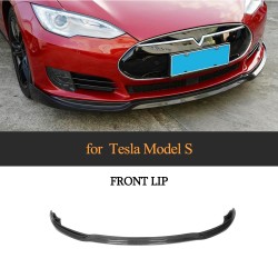 For Tesla Model S 2012-2015 Front Bumper Chin Lip Spoiler Body kits Carbon Fiber