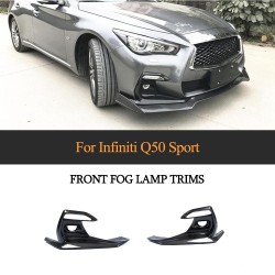 Carbon Fiber Q50 Fog Lamp Covers for Infiniti Q50 Sport Sedan 4-Door 2018 2019