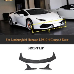 Dry Carbon Fiber LP610 Front Lip Splitters for Lamborghini Huracan LP610-4 Coupe 2-Door 2014-2016