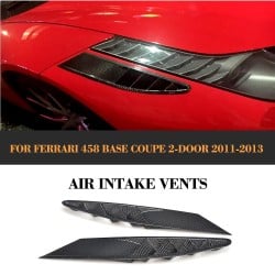 Carbon Fiber Side Air Intake Vent Cover for Ferrari 458 Italia Base Coupe Spider Convertible 2011-2013