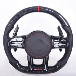 Carbon Fiber + Perforated Leather Steering Wheel for Mercedes-AMG Model 2018+
