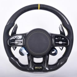 Carbon fiber steering wheel for Mercedes-AMG with selector knobs