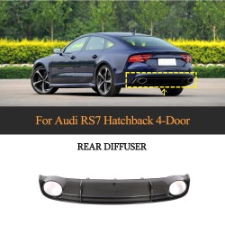 Dry Carbon Fiber RS7 Car Rear Diffuser for Audi RS7 C7 4G Hatchback 4-Door 2014-2016