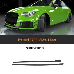 Carbon Fiber Facelift RS3 Side Skirts Extension for Audi RS3 8V Sedan 2014- 2020