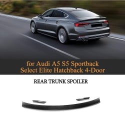 ML Style 3pcs/set Carbon Fiber S5 Car Spoiler for Audi A5 S5 Sportback 4-Door 2017-2019