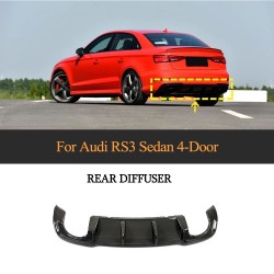 Carbon Fiber RS3 Car Rear Diffuser for Audi RS3 Base Sedan 4-Door 2017-2019
