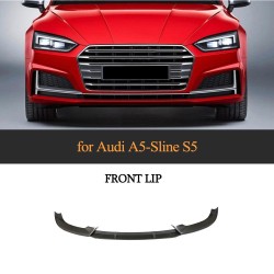 Front Bumper Lip Spoiler Bodykit Carbon Fiber Fit for Audi A5-Sline S5 2017-2019