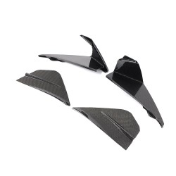 Carbon Fiber Fog Lamp Air Intake Duct Vent Cover for Ford Mustang GT Coupe 2-Door 2018-2020