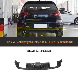 Carbon Fiber MK7.5 Rear Bumper Lip for VW Volkswagen Golf7.5 R GTI 2D 4D Hatchback 2018-2020