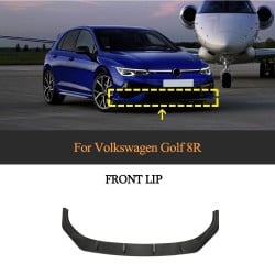 Carbon Fiber Front Bumper Lip for Volkswagen Golf R MK8 2021-2022