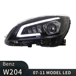 Upgrade to Full LED Dynamic Daytime Running Lights Headlights for Mercedes-Benz C-Class W204 (2007-2011) | Pair