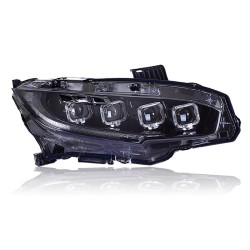Upgrade to Bugatti-Style LED Headlights for 2016-2020 Honda Civic | Plug-and-Play | Pair