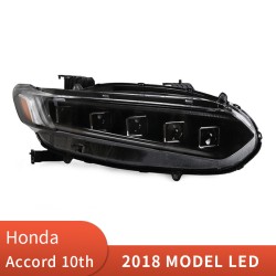 Upgrade to Full LED 5-Lens Headlights for 2018 Honda Accord | Plug-and-Play | Pair