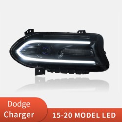 Upgrade to LED Xenon Headlights for Dodge Charger 2015-2020 | Plug-and-Play | Pair | Confirm Fitment