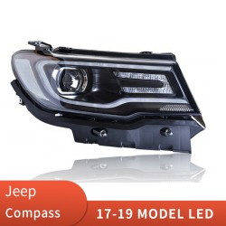 Upgrade to LED Xenon Dual Lens Headlights for JEEP Compass 2017-2019 | Plug-and-Play | Pair