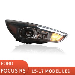 Upgrade Your Ford Focus Headlights to RS Style LED with Xenon High Beams | 2015-2017 Models | Plug-and-Play | Pair