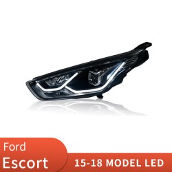 Upgrade Your Ford Escort Headlights to LED with Flowing Turn Signals | 2015-2018 Models | Plug-and-Play | Pair