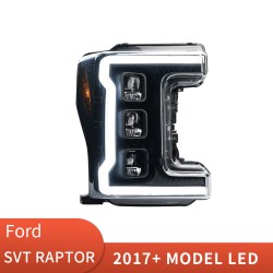Upgrade Your F250 Raptor Headlights to Full LED Three-Eye Assemblies | 2017+ Models | Plug-and-Play | Pair