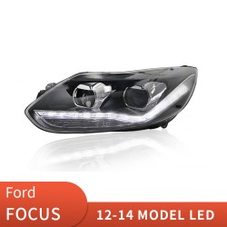 Upgrade Your Focus with LED Daytime Running Lights and Sequential Turn Signal Headlights | 2012-2014 Models | Pair