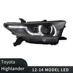 Upgrade Your Toyota Highlander Headlights to Full LED Dual-Lens Headlights | 2012-2014 | Plug-and-Play | Pair
