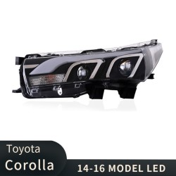Upgrade Your Toyota Corolla Headlights to LED Daytime Xenon Headlights | 2014-2016 | Plug-and-Play | Pair