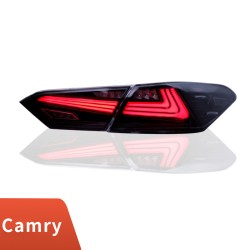 Upgrade Your 2018-2021 Toyota Camry with Lexus-style LED Flowing Turn Signal Tail Lights | Plug-and-Play | Pair