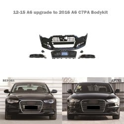 Front Bumper Assembly Kit for Audi A6 C7 upgrade to 2016 C7PA