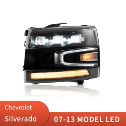 Upgrade to LED Headlights for Chevrolet Silverado 1500 2500HD 2007-2013 | Plug-and-Play | Pair