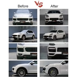 Porsche Cayenne 2015-2017 SportDesign Front Bumper Kit - Upgrade to 2023 Style with Premium Components