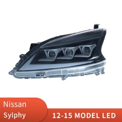 Upgrade Your Nissan Sylphy 2012-2015 with LED Three-Eye Lens Headlights | Plug-and-Play | Pair