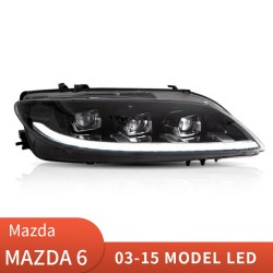 Upgrade Your 2003-2015 Mazda 6 with Dynamic LED Headlights | Plug-and-Play | Pair