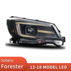 Enhance Your 2013-2018 Subaru Forester with LED Dual-Lens Daytime Running Lights Headlights | Plug-and-Play | Pair