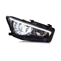 Upgrade Your 2015-2020 Infiniti Q50 with LED Lens Headlights | Plug-and-Play | Pair