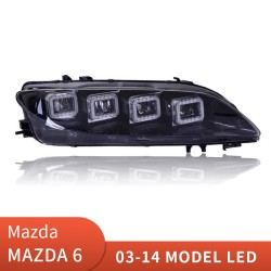 Upgrade Your 2003-2014 Mazda 6 with Full LED Bugatti Style DRL and Sequential Turn Signals | Plug-and-Play | Pair