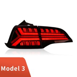 Upgrade Your 2019-2021 Tesla Model 3 with Full LED Tail Lights and Turn Signals | Plug-and-Play | Pair
