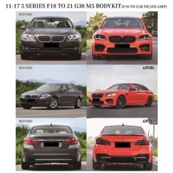 Upgrade Your 2011-2017 BMW 5 Series F18 to 2021 G38 M5 Body Kit with New Headlights and Taillights