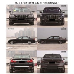 Upgrade Your 2009-2014 BMW 7 Series F02 to 2021 G12 M760 Style Kit with New Headlights and Taillights