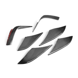 Carbon Fiber Fog Light Frame Trim & Front Grille Trim for 2014-2017 Porsche Macan