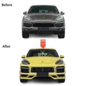 Porsche Cayenne 2011-2014 (958.1) Upgrade to 2021 Sport Design Front Body Kit | ToSaver.com
