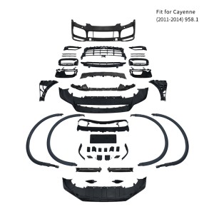 Porsche Cayenne 2011-2014 (958.1) Upgrade to 2021 Sport Design Front Body Kit | ToSaver.com