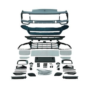 Porsche Cayenne 2008-2010 (957) to 2022 Cayenne Turbo Front Bumper Upgrade Body Kit - Free Shipping | ToSaver.com