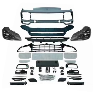 Porsche Cayenne 2008-2010 (957) to 2022 Cayenne Turbo Front Bumper with Matrix Lights Upgrade Body Kit | Free Shipping