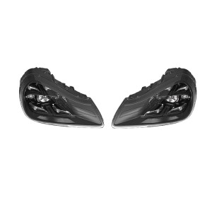 Porsche Cayenne 2008-2010 (957) to 2022 Cayenne Turbo Front Bumper with Matrix Lights Upgrade Body Kit | Free Shipping