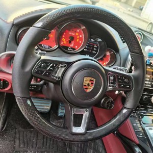 Porsche Cayenne 2015-2017 (958.2) Carbon Fiber Steering Wheel Assembly - ToSaver.com - Free Shipping