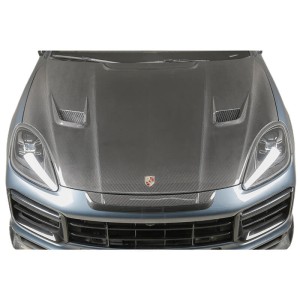 Porsche Cayenne & Cayenne Coupe 2018-2023 (9Y0.1) Mansory Style Full Dry Carbon Fiber Hood - Free Shipping - ToSaver.com